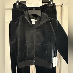 Better Together Black Velour Jumpsuit